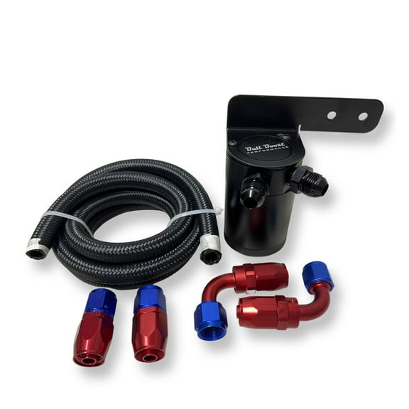 AN8 Baffled Oil Catch Can 5ft Hose Kit Universal -AN8
