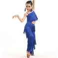 thumbnail image 5 of Kiijoy Girls 2 Piece Latin Ballroom Dance Outfits Tassel Camisole Fringe Pants Dancewear, 5 of 7