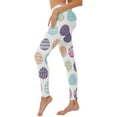 thumbnail image 3 of BOOMILK Easter Leggings for Women High Waisted Easter Eggs Print Workout Skinny Pants Stretch Tummy Control Yoga Legging, 3 of 5