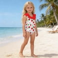 thumbnail image 6 of Dvprdro Girls Floral Dimensional Backless Swimsuit Toddler Kids Summer Bathing Swimsuit Red 90, 6 of 9
