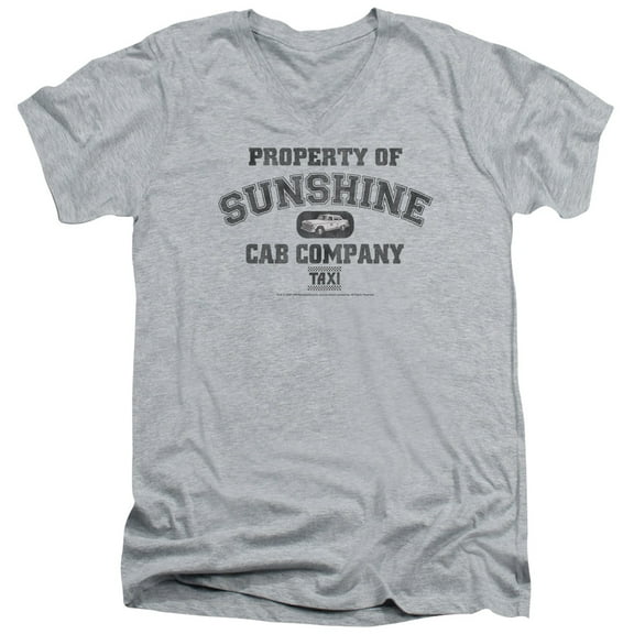 Taxi - Property Of Sunshine Cab - Slim Fit V Neck Shirt - Medium