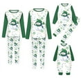 thumbnail image 2 of Elippeo Family Matching Christmas Pajamas, Snowman  Star Print Long-Sleeved Tops + Trousers Sleepwear Outfits, 2 of 10