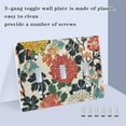 thumbnail image 3 of Yayeee Toggle Light Switch Wall Plate 2-Gang 4.56"x4.48" Decorative Outlet Cover, Red Flowers Pattern, 3 of 7