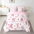 thumbnail image 2 of Feelyou Western Cowgirl Bedding Comforter Set 7pcs, Bow-tie Boot Stars King Bedding Sets, 2 of 8