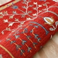 thumbnail image 3 of LR Home Bella Alice Red/Blue Transitional Floral Wool Area Rug, 5' x 7'9", 3 of 6