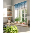 thumbnail image 3 of Valance Curtains for Windows Beach Wave Kitchen Curtians Window Treatment Summer Beach Nature Topper Curtain Rod Pocket Valances for Kitchen Bathroom Living Room 60x18in, 3 of 9