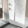 thumbnail image 5 of Galleon 48"W x 58"H Frameless Tub Door with TSUNAMI GUARD in Brushed Nickel, 5 of 15