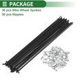 thumbnail image 4 of Unique Bargains Universal Bicycle Spokes Bike Wheel Spokes 14G Carbon Steel Black 1 Set Black,249mm, 4 of 7