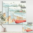thumbnail image 3 of Designart 'Lake House Canoes III' Lake House Premium Canvas Wall Art, 3 of 3