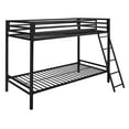 Mainstays Premium Twin over Twin Metal Bunk Bed, Black