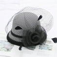 thumbnail image 1 of Chapeau Melon Petit pour Femme, Automne et Hiver, Fleurs, Rond, Décontracté, Style Bassin de Pêcheur, 1 of 2