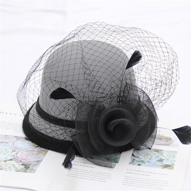 Chapeau Melon Petit pour Femme, Automne et Hiver, Fleurs, Rond, Décontracté, Style Bassin de Pêcheur