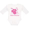 thumbnail image 3 of Inktastic Future Drummer Girls Girls Long Sleeve Baby Bodysuit, 3 of 5