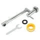 thumbnail image 1 of Nimomo Grifo de Fregadero de 360 ​​Grados, Rosca Externa G1/2, Grifo de Fregadero Giratorio de 360 ​​Grados, Grifo de Agua fría, Grifo de Fregadero Plateado para baño de Cocina, 1 of 14