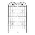 thumbnail image 6 of Aukfa Metal Garden Trellis for Climbing Plants, 2 Pack Large Decorative Outdoor Trellis 71" x 19.7",Black, 6 of 8