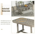 thumbnail image 6 of Bellemave 6-Piece Dining Table Set, Rubber Wood Rectangular Kitchen Table Set for 6, Farmhouse Dining Table Set with 4 Upholstered Chairs and Bench (Gray), 6 of 11
