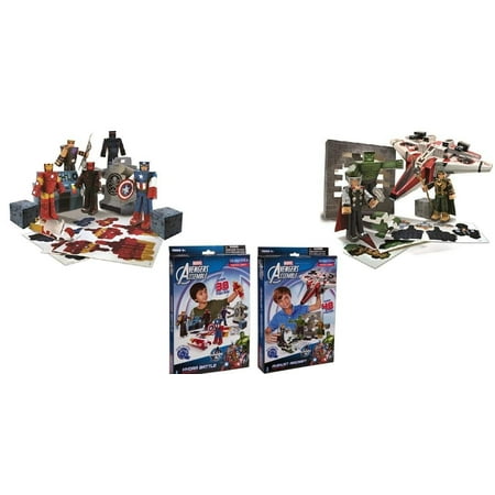 marvel paper craft bundle 2 items team heroes avengers pack 30