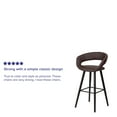 thumbnail image 4 of Flash Furniture Brynn Series 29'' High Contemporary Cappuccino Wood Barstool in Brown Vinyl, 4 of 12