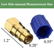 FUYGRCJ 2 Pack R12 R22 to R134a Adapters R12 to R134a Retrofit Kit with High/Low Side Fitting Conversion Kit 1/4in SAE to 7/16in UNF Fit for Car Air Conditioner Refrigerant