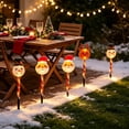 thumbnail image 6 of Christmas Solar Lights Outdoor, 5 Head Solar Stake Lights with 2 m String Line Multicolor Waterproof Plastic Ground Mounted Pathway Lights for Garden Courtyard Walkway Corridor Christmas Decor, 6 of 6