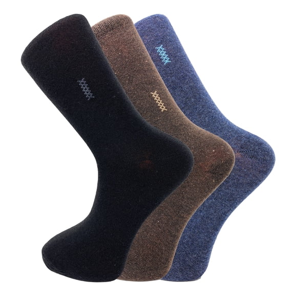Cotton Crew Dress Socks for Men 3 Pairs Size 10-13 - AWS 1