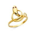 thumbnail image 1 of FB Jewels 14K Yellow Gold Fashion Anniversary Snake Ring Size 5, 1 of 1