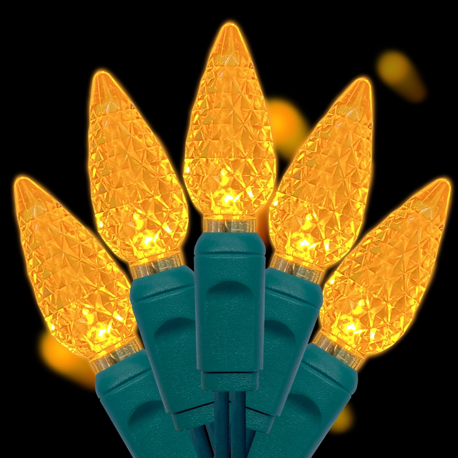 UL Listed 50 Count C6 Led Christmas Lights,C6 Strawberry Lights Bulbs