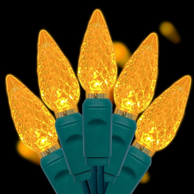 UL Listed 50 Count C6 Led Christmas Lights,C6 Strawberry Lights Bulbs