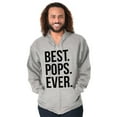thumbnail image 3 of Best Pops Ever Dad Grandpa Far Day Zip Hoodie Sweatshirt Men Brisco Brands X, 3 of 6