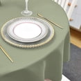 thumbnail image 4 of Sage Green Round Tablecloth 60 Inch - Waterproof Fabric Table Cloth Protector, Farmhouse Sage Green Decor Tablecloths Washable Table Cover for Kitchen Banquet Coffee Table Outdoor Party, 4 of 6