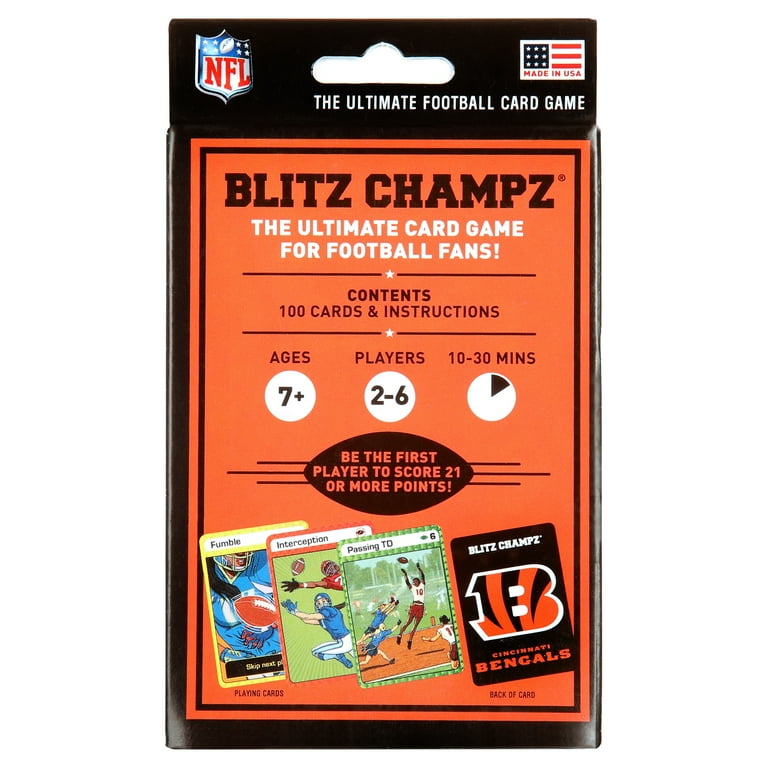 Blitz Champz Cincinnati Bengals Card Game, Family Game for Adults