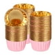 thumbnail image 1 of Moldes de Cupcake de Foil Metálico para Hornear Cupcakes, 150Pcs Moldes para Muffins, Rosa/Dorado, 1 of 5