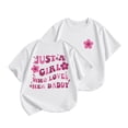 thumbnail image 4 of Gubotare Blouse for Girls Girls Short Sleeve Shirts T-Shirts Summer Basic Tees Tops Clothes for Kids (Hot Pink,9-10 Years), 4 of 4