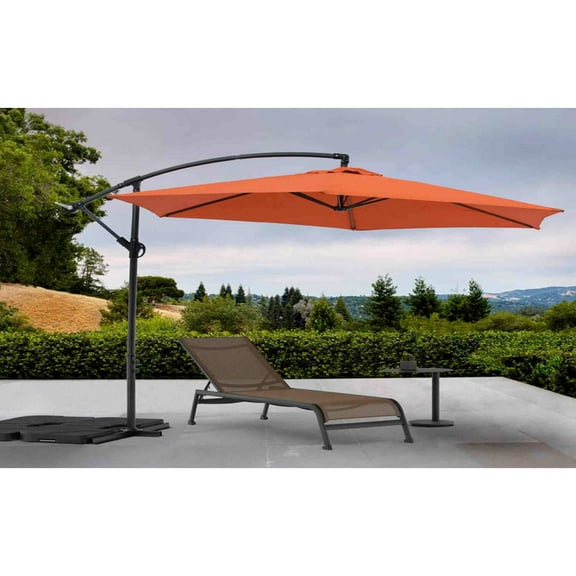 Outdoor Patio Umbrella - Standing Umbrella with Steel Base - Large Shade for Garden, Deck, Porch - Durable Design