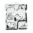 thumbnail image 5 of Lambs & Ivy Classic Snoopy Minky and Faux Shearling Baby Blanket - White/Black, 5 of 7