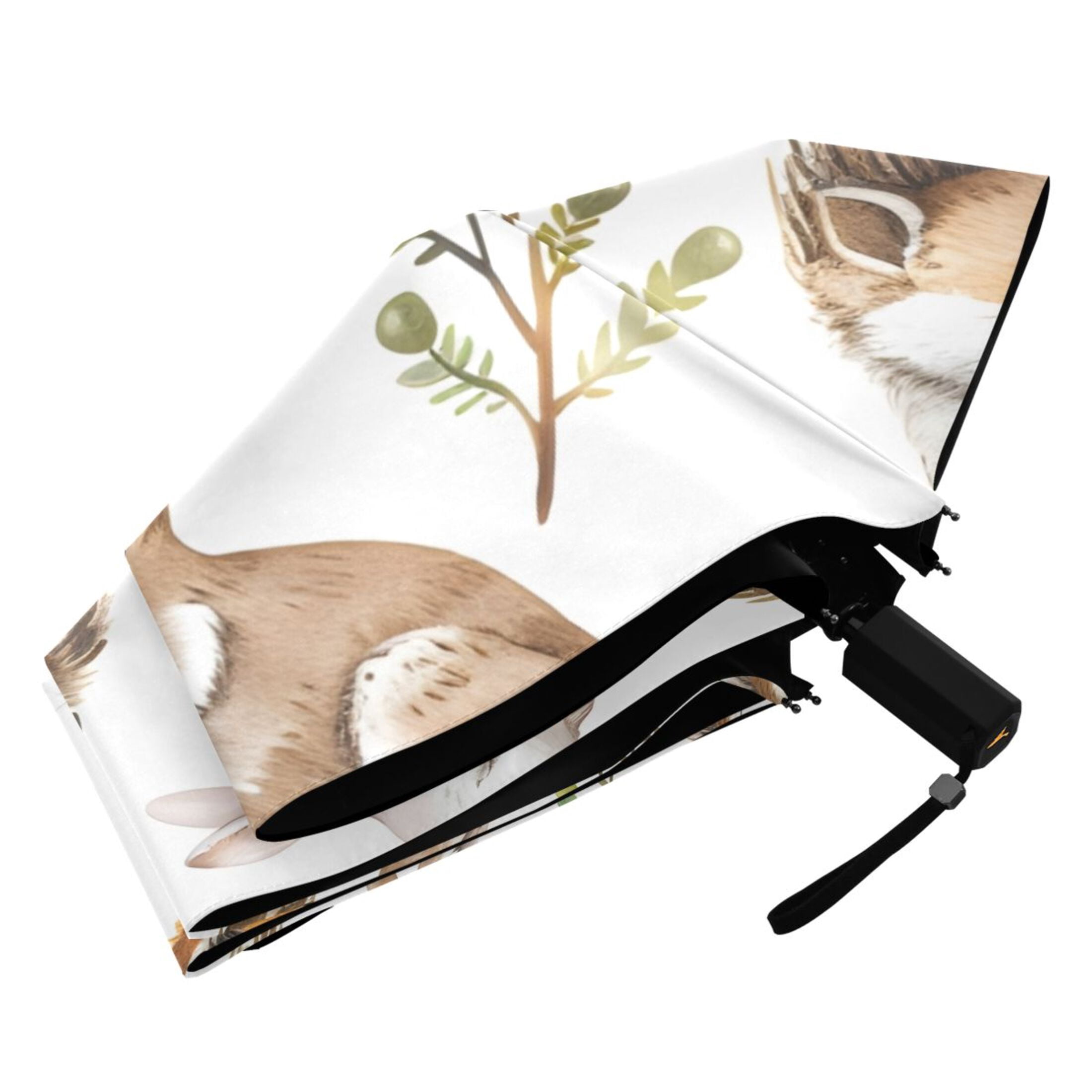 ALAZA Cute Forest Animals UPF 50+ Compact Folding Umbrella for Rain Travel Umbrella Packable