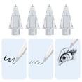 thumbnail image 4 of 4 Pcs Precise Replacement Tips compatible for Apple Pencil 1st/2nd Gen , Wear-Resisting Metal Nibs, 4 of 5