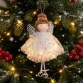 thumbnail image 3 of 3-Style Christmas Angel Hanging Ornament,Lace Sequin Skirt Metal Bell Cloth Figurine,Multicolor Holiday Decor,1-Count, 3 of 10