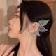 thumbnail image 4 of Elf Ear Cuffs Fairy Clip On Earrings Wing Cuff Wrap Earring silver, 4 of 5