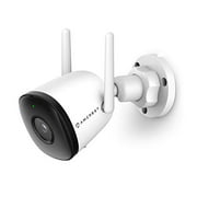 Amcrest SmartHome 4MP Outdoor WiFi Camera Bullet 4MP Outdoor Security Camera, 98ft Night Vision, Built-in Mic, 106Â° FOV, 2.8mm Lens, MicroSD Storage (Sold Separately), ASH43-W (White)
