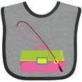 thumbnail image 3 of Inktastic Fishing Tackle Girls Girls Baby Bib, 3 of 4