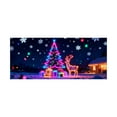 thumbnail image 1 of TIELUTT Housse de Porte de Garage Style Néon Festive pour les Fêtes pour Usage Extérieur Intérieur Tissu Polyester Résistant aux Intempéries avec Surpiqûres Renforcées Guirlande Bannière Décoration de Gâteau Bannière pour la Maison Bannière en Lin Support le Drapeau Fla, 1 of 5