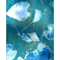 thumbnail image 2 of Moore, Regina 12x14 Gold Ornate Wood Framed with Double Matting Museum Art Print Titled - Cyanotype Leaves I, 2 of 4