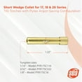 thumbnail image 2 of SÜA - Short Wedge Collet for 17, 18 & 26 Series TIG Torches with Fused Quartz Argon-Saving Configuration - Size: 3/32" - (10-PACK), 2 of 3