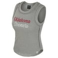 thumbnail image 2 of Women's Colosseum Heather Gray Oklahoma Sooners Beach You Ribbed Tri-Blend Tank Top, 2 of 3