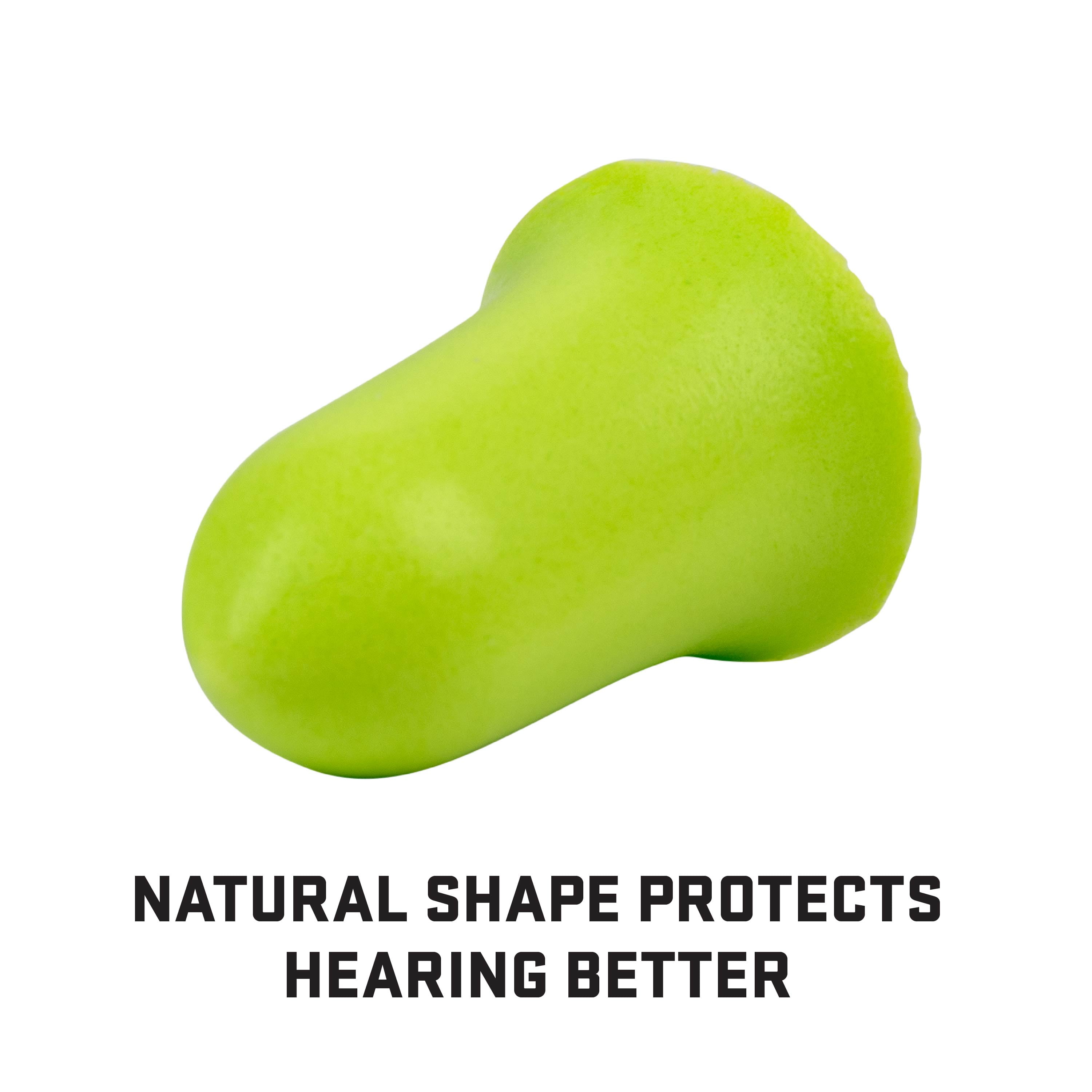ULTRX™ Tapered Foam Ear Plugs, 6-Pairs, Lime