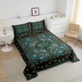 thumbnail image 4 of Erosebridal Green Snake Comforter Sets Queen Size,Boho Flower Bedding Queen Comforter Set,Ultra Soft Reversible Bedding Sets Queen with Comforter,Animal Room Decorative,3 Pieces, 4 of 8