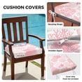 thumbnail image 3 of Outdoor Patio Cushion Covers 4 Pack Pink Starfish Shell Patio Chair Cushion Covers with Ties and Zipper Ocean Coral Waterproof Outdoor Seat Cushion Covers for Patio Furniture 22"x22", 3 of 6