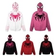 thumbnail image 2 of Sudadera con capucha de Spiderman para hombre y mujer, ropa con cremallera completa, estampado 3D, superhéroe, disfraz de los vengadores, Y2k, gótico, 2 of 4