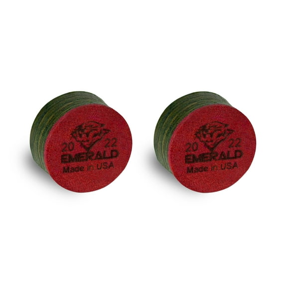 Tiger Emerald Laminated Pool Billiard Cue Tip Medium/Hard 2-pack